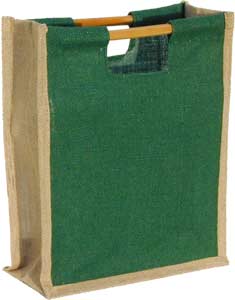 Three-Bottle Green-Natural Wine Bag