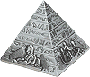 Standard Pyramid Ashtray with Bas-Reliefs Tal486