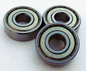 8mm ABEC3 608 Bearings for Skates - 8 Bearings